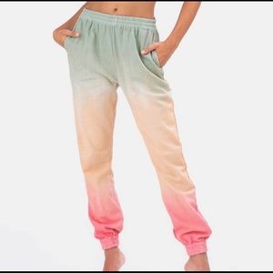 High waisted multi colored degrade sweatpants